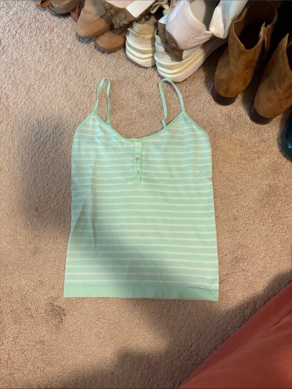 wild fable Mint & White Striped Spaghetti Strap Camisole